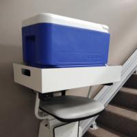 Example of a cooler in the cargo tray mounted on the lift